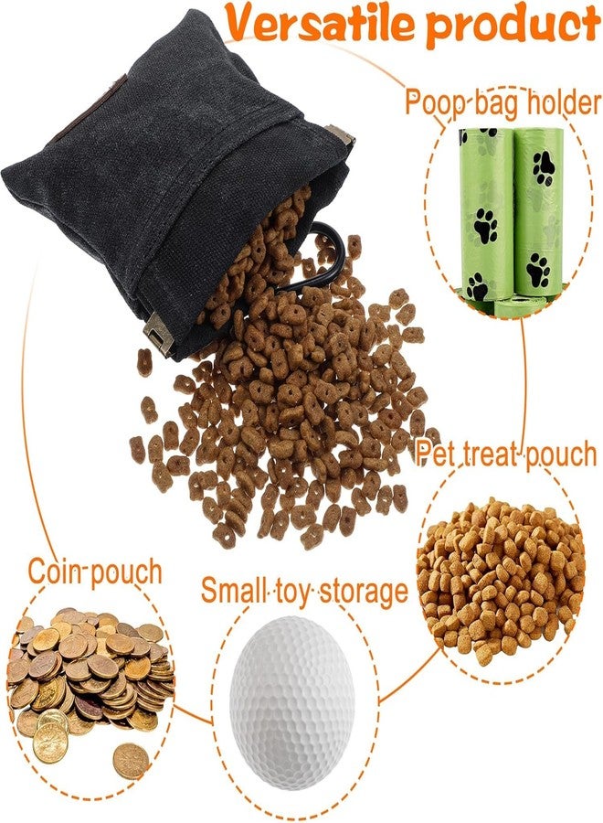 Ahltoiex Puppy Training Treat Pouch Dog Treat Pouch Treat Pouches for Pet Training Black Pocket Sized Pet Training Pouch Portable Puppy Dog Training Treat Bag Self Closing Pet Feed Reward (Black) - Image 3